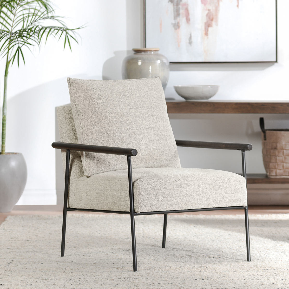 Ivory 100% Polyester Accent Chair Cohen Accent Chair Collection