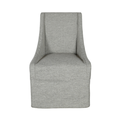 Gray 100% Polyester Dining Chair Warwick Dining Chair with Casters Collection