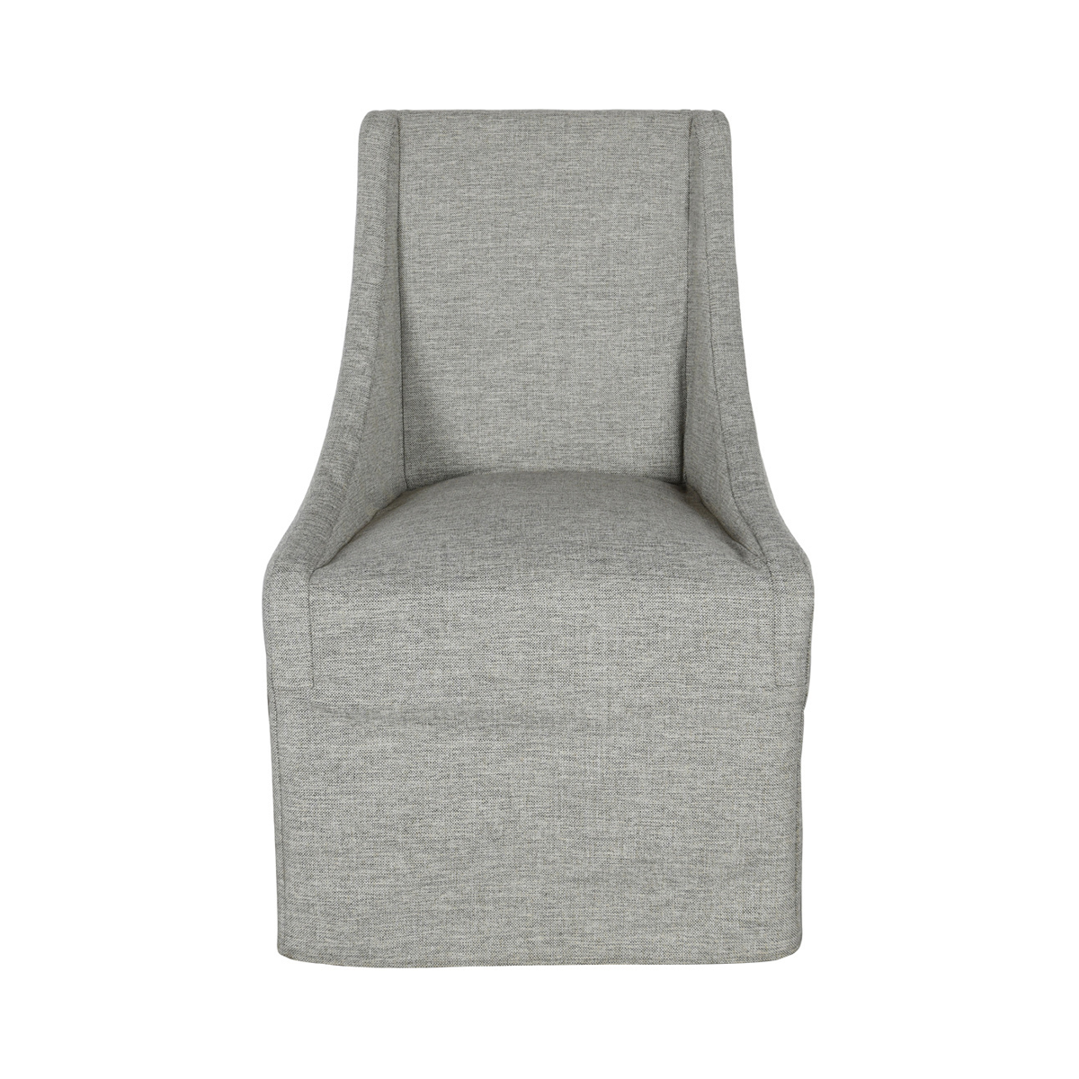 Gray 100% Polyester Dining Chair Warwick Dining Chair with Casters Collection