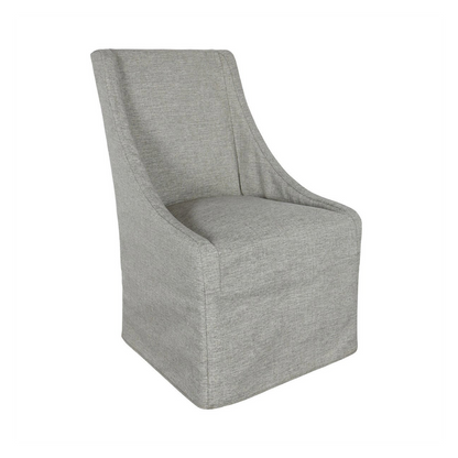 Gray 100% Polyester Dining Chair Warwick Dining Chair with Casters Collection