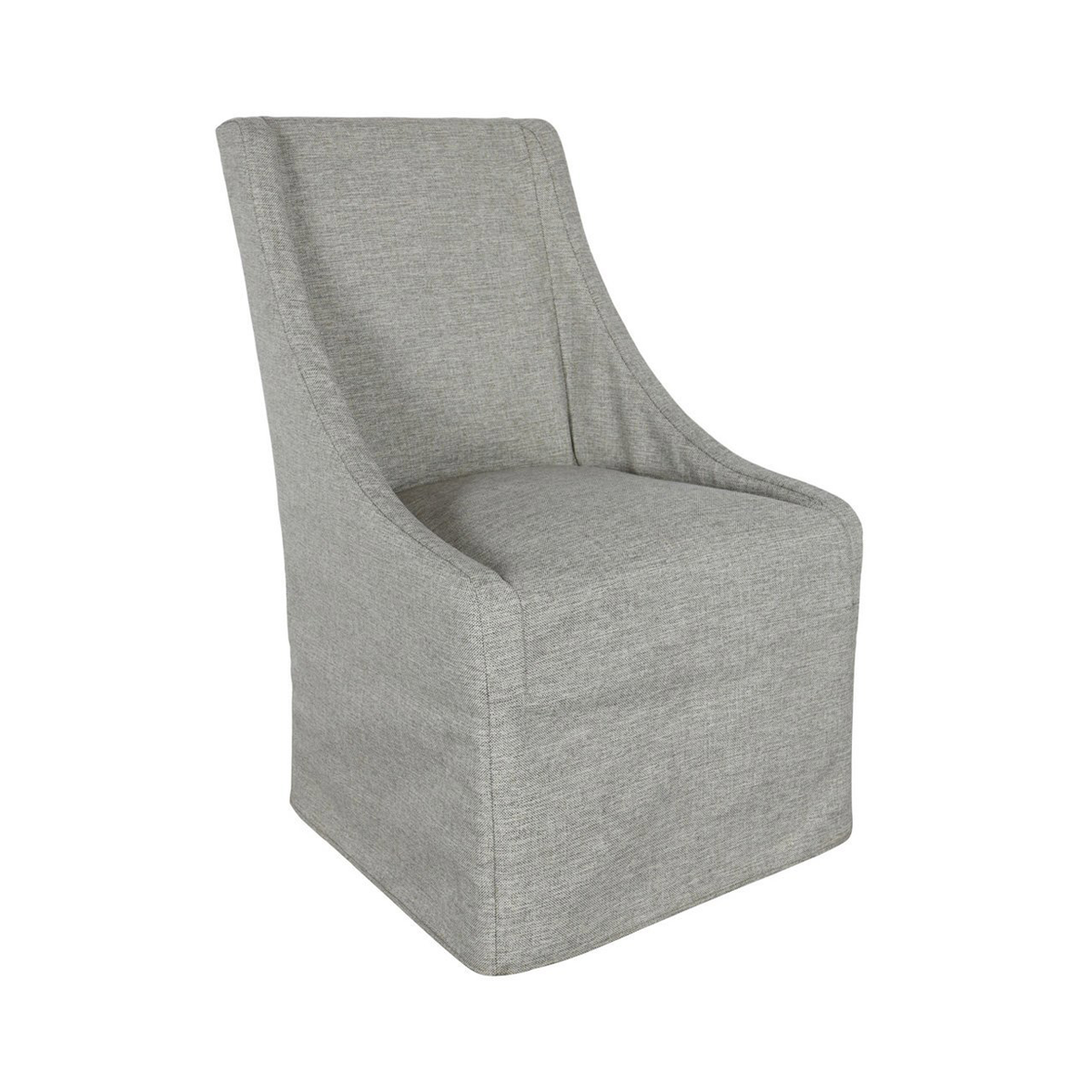 Gray 100% Polyester Dining Chair Warwick Dining Chair with Casters Collection
