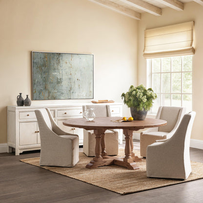 Oatmeal Dining Chair Warwick Dining Chair with Casters Collection