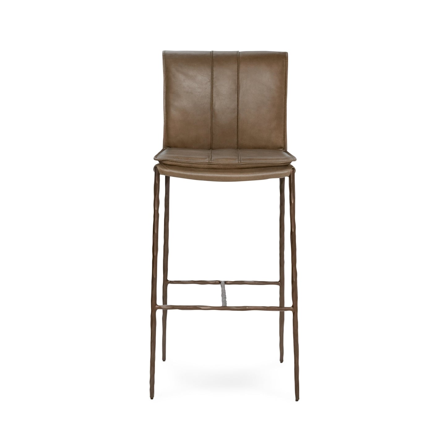 Adobe Tan Top Grain Leather Bar & Counter Stool Mayer Bar Stool Collection