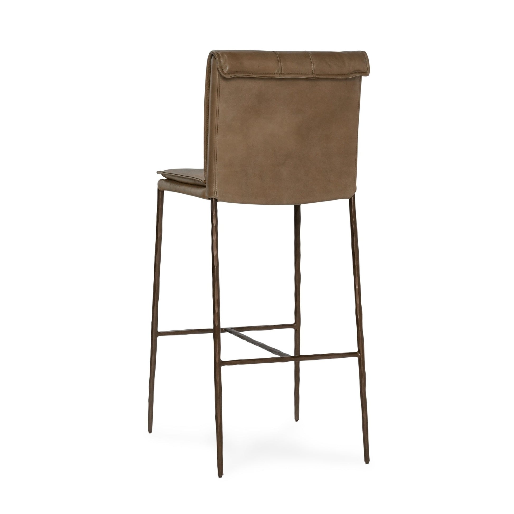 Adobe Tan Top Grain Leather Bar & Counter Stool Mayer Bar Stool Collection