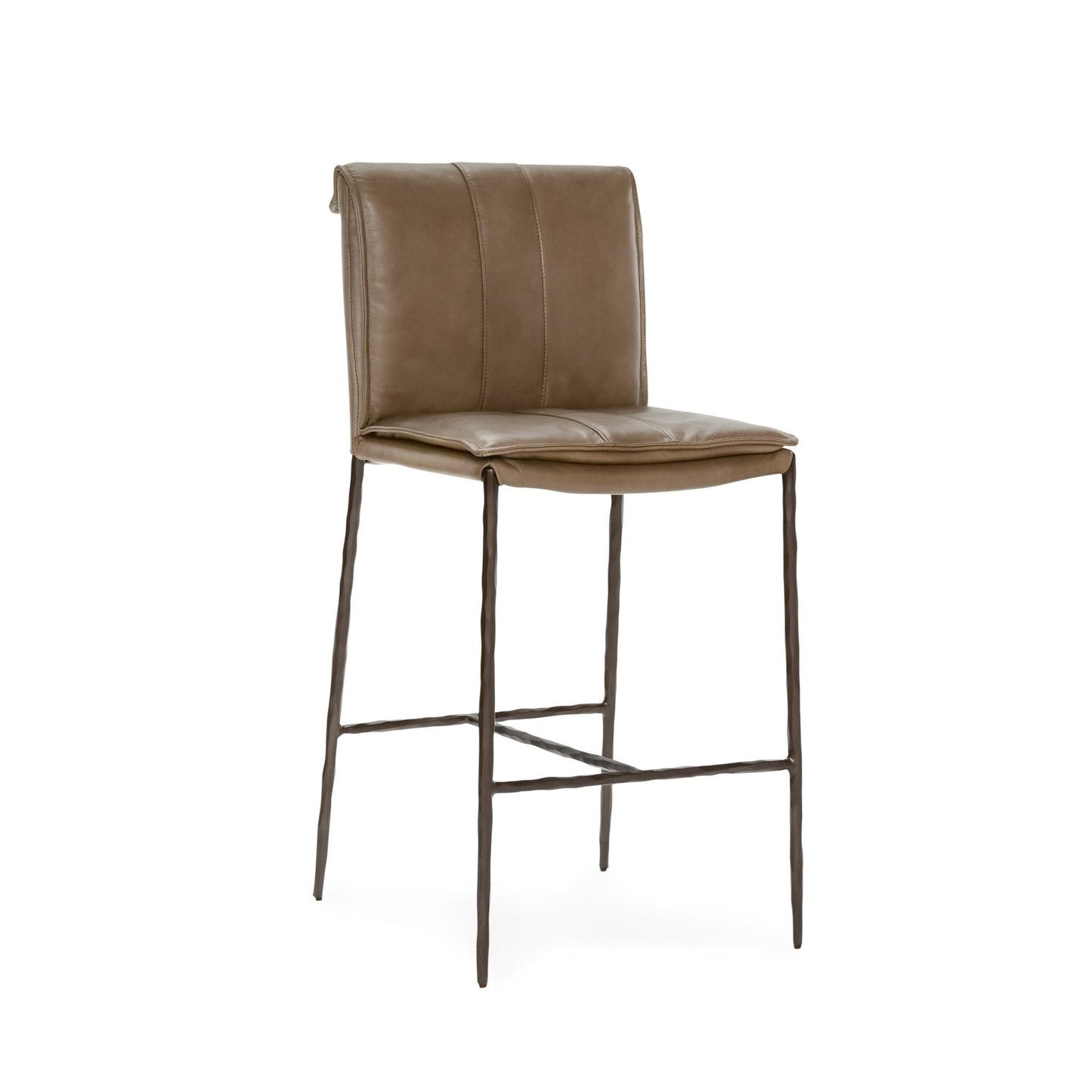Adobe Tan Top Grain Leather Bar & Counter Stool Mayer Counter Stool Collection