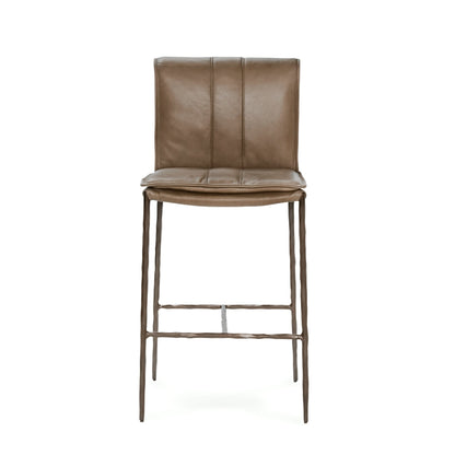 Adobe Tan Top Grain Leather Bar & Counter Stool Mayer Counter Stool Collection
