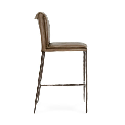 Adobe Tan Top Grain Leather Bar & Counter Stool Mayer Counter Stool Collection