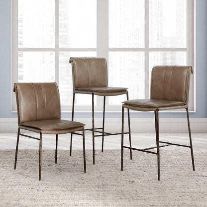 Adobe Tan Top Grain Leather Bar & Counter Stool Mayer Counter Stool Collection