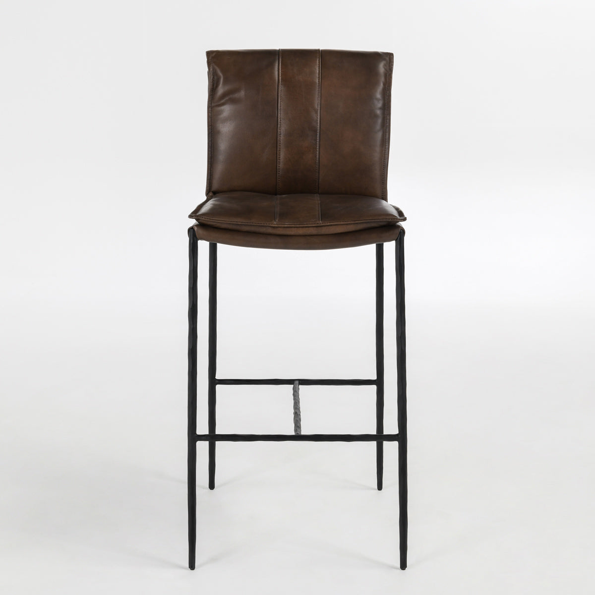 Truffle Brown Top Grain Leather Bar & Counter Stool Mayer Bar Stool Collection