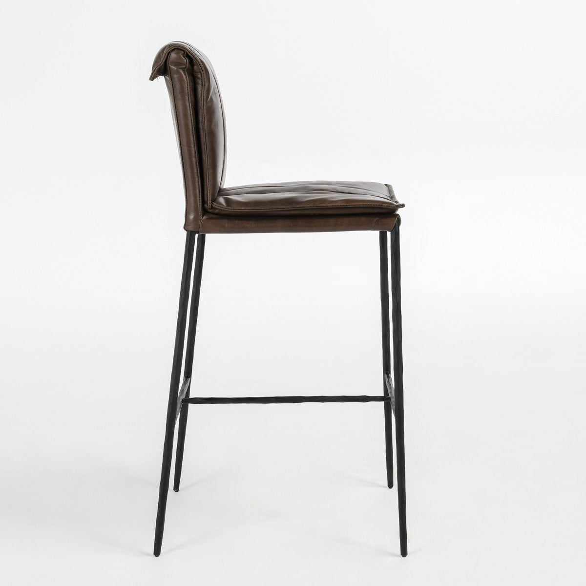 Truffle Brown Top Grain Leather Bar & Counter Stool Mayer Bar Stool Collection