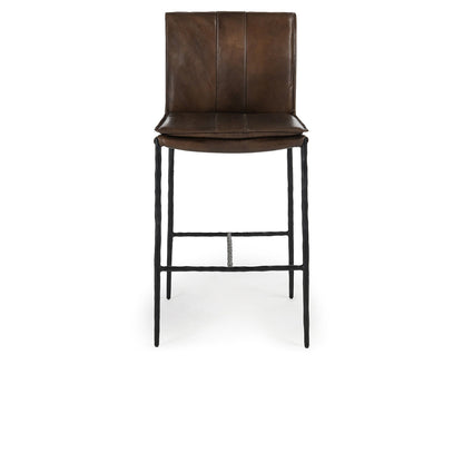 Truffle Brown Top Grain Leather Bar & Counter Stool Mayer Counter Stool Collection