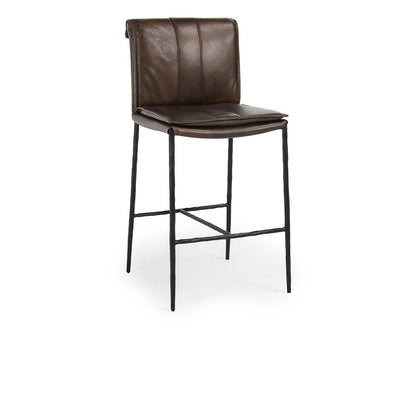 Truffle Brown Top Grain Leather Bar & Counter Stool Mayer Counter Stool Collection
