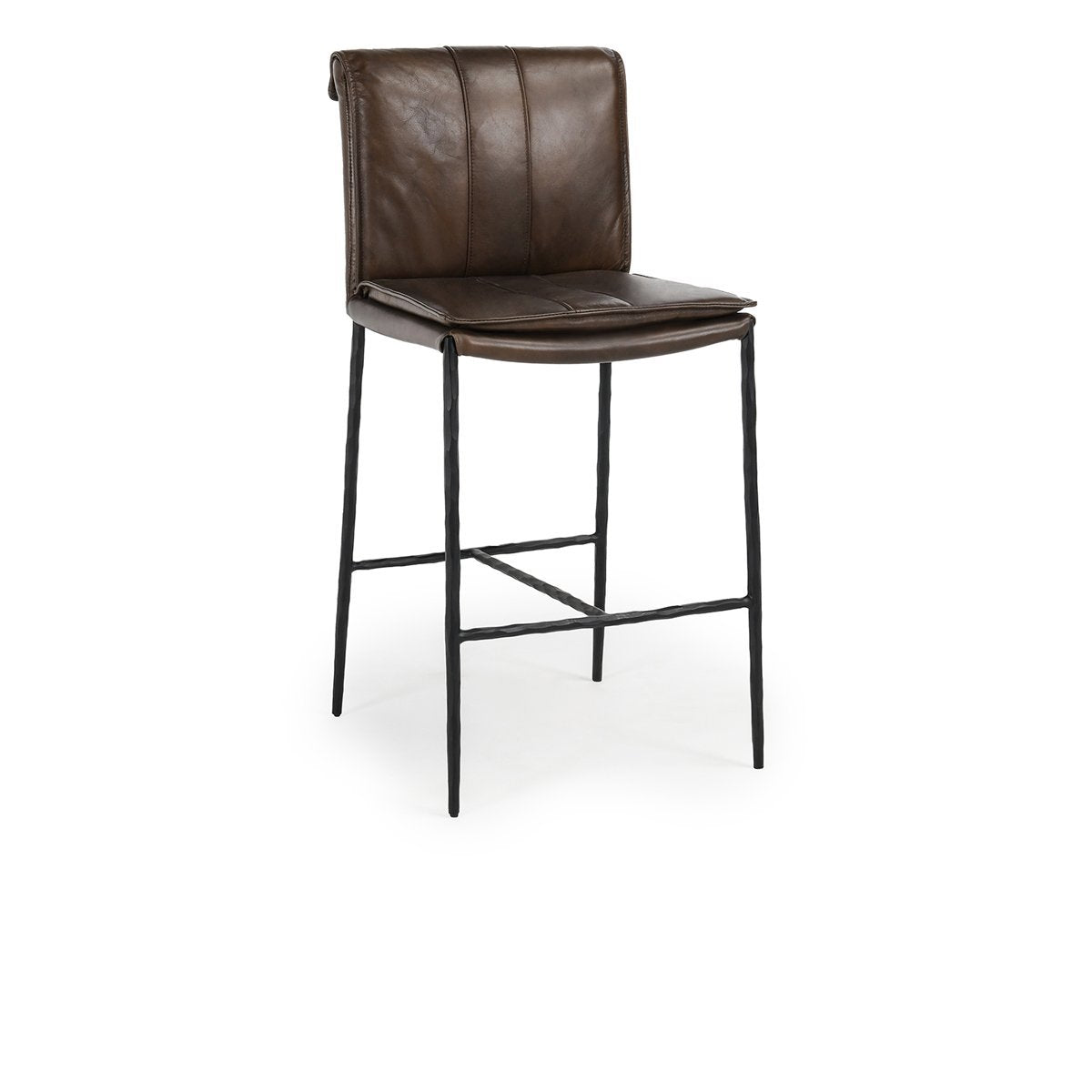 Truffle Brown Top Grain Leather Bar & Counter Stool Mayer Counter Stool Collection