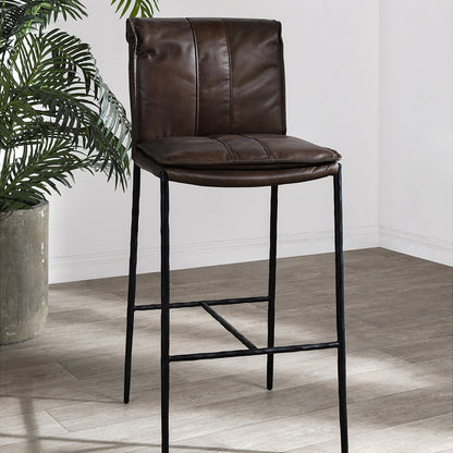 Truffle Brown Top Grain Leather Bar & Counter Stool Mayer Counter Stool Collection