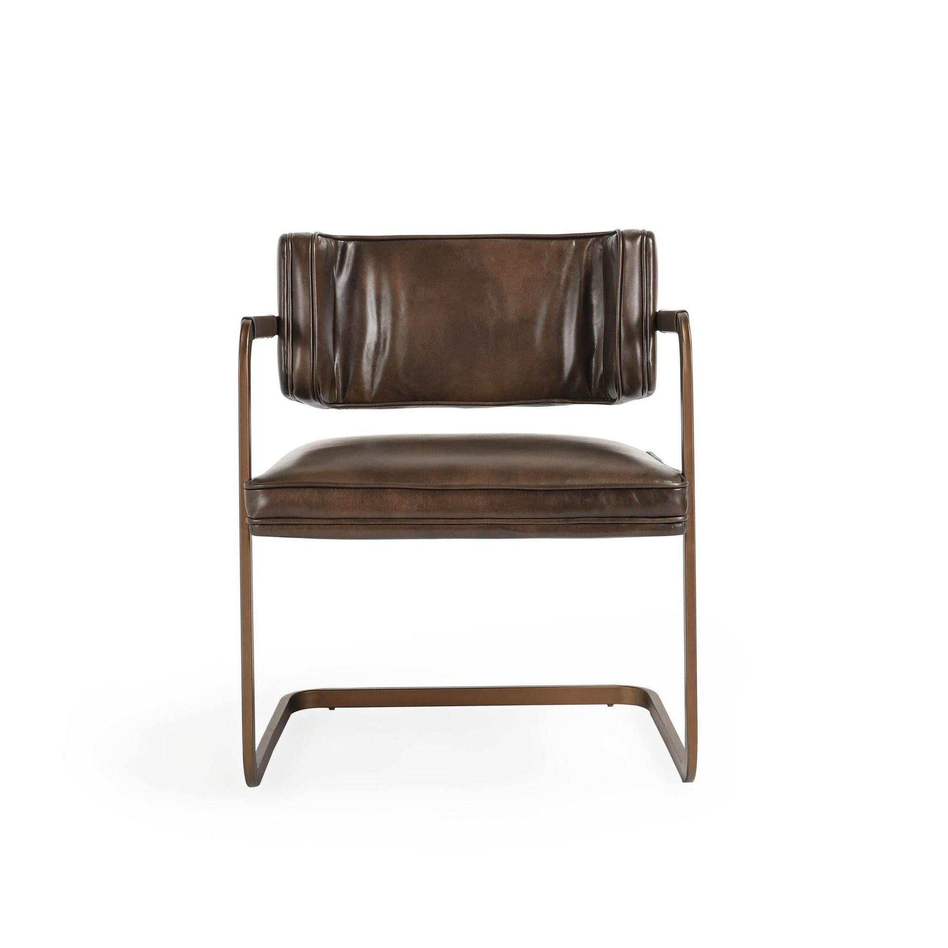 Truffle Brown Top Grain Leather Dining Chair Fonda Dining Chair Collection