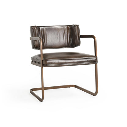 Truffle Brown Top Grain Leather Dining Chair Fonda Dining Chair Collection