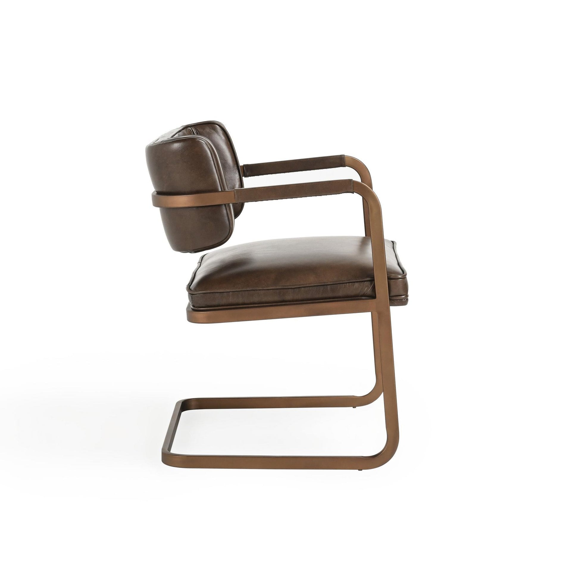 Truffle Brown Top Grain Leather Dining Chair Fonda Dining Chair Collection
