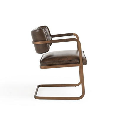 Truffle Brown Top Grain Leather Dining Chair Fonda Dining Chair Collection