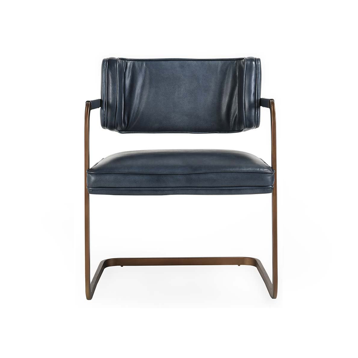 Ocean Blue Top Grain Leather Dining Chair Fonda Dining Chair Collection