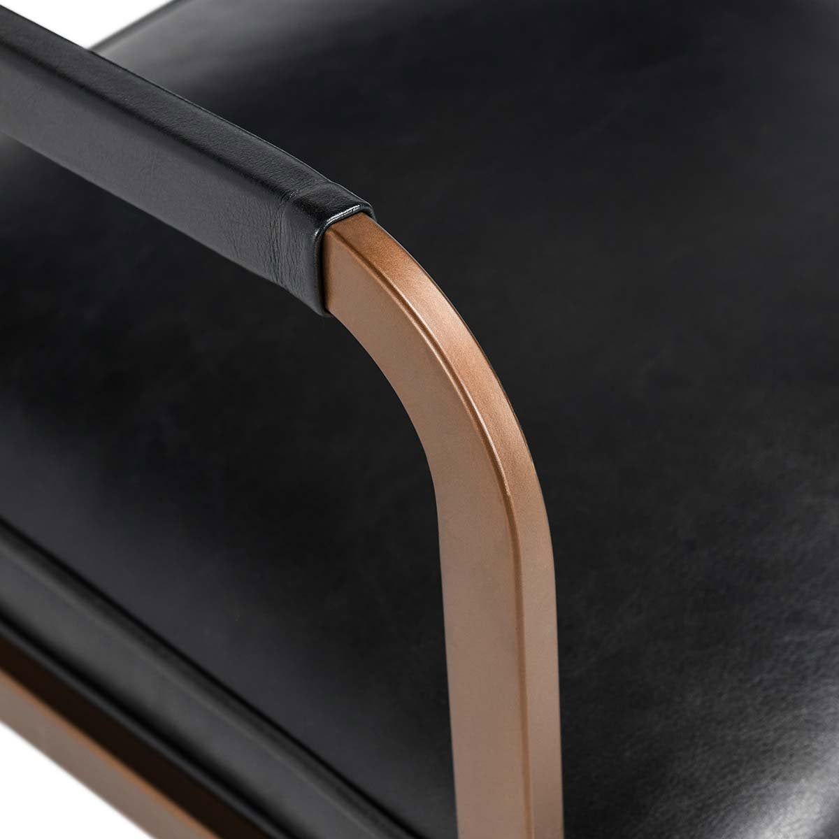 Jet Black Top Grain Leather Dining Chair Fonda Dining Chair Collection
