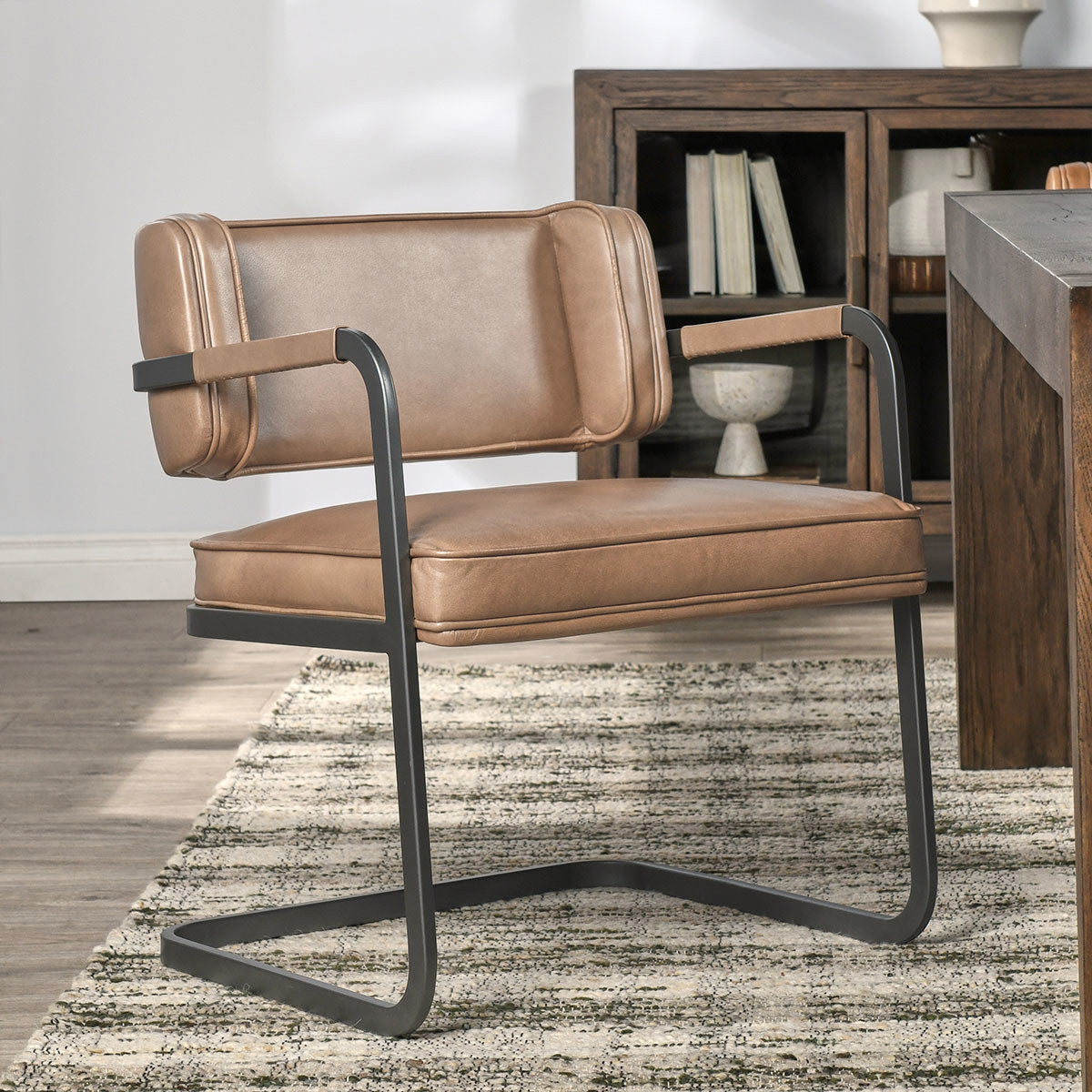 Adobe Tan Top Grain Leather Dining Chair Fonda Dining Chair Collection