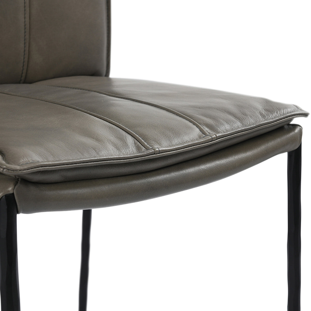 Pewter Gray Top Grain Leather Bar & Counter Stool Mayer Bar Stool Collection