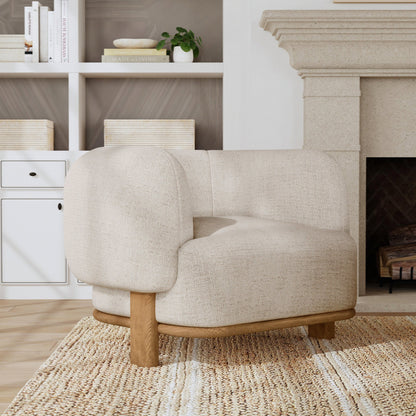 Natural 85% Polyester/15% Acrylic Accent Chair Pasadena Accent Chair Collection