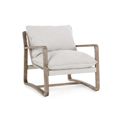Natural 95% Polyester 5% Acrylic Accent Chair Mariah Accent Chair Collection