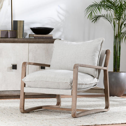Natural 95% Polyester 5% Acrylic Accent Chair Mariah Accent Chair Collection