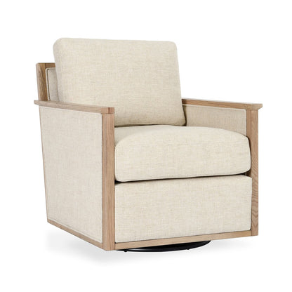 Natural 88% Polyester/12% Linen Accent Chair Norman Swivel Chair Collection