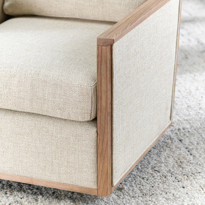 Natural 88% Polyester/12% Linen Accent Chair Norman Swivel Chair Collection