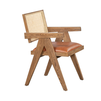 Autumn Brown Top Grain Leather Dining Chair Douglas Dining Chair Collection
