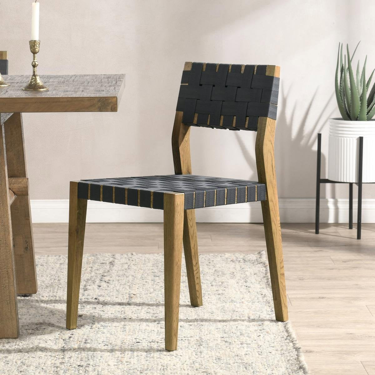 Mossed Brown Oak Wood Dining Chair Orlando Dining Chair Set of 2 Collection