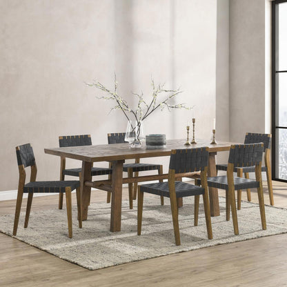 Mossed Brown Oak Wood Dining Chair Orlando Dining Chair Set of 2 Collection