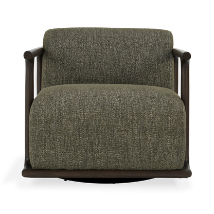 Kale Green 100% Polyester Accent Chair Lucia Swivel Chair Collection