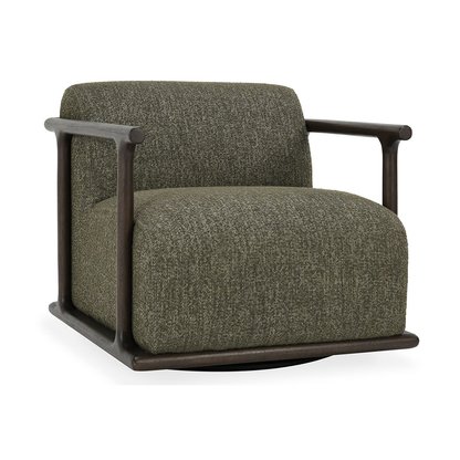 Kale Green 100% Polyester Accent Chair Lucia Swivel Chair Collection