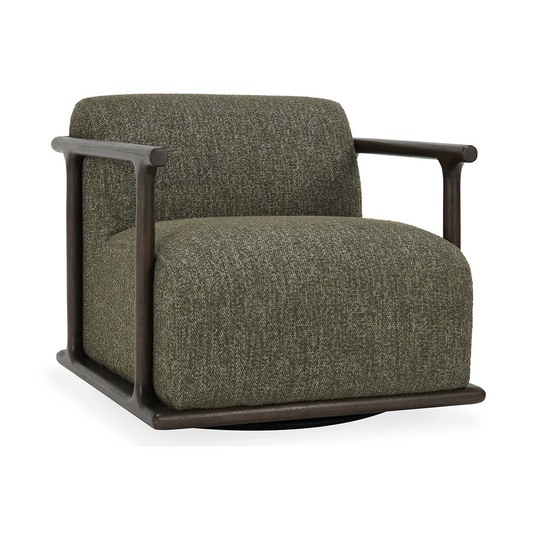 Kale Green 100% Polyester Accent Chair Lucia Swivel Chair Collection