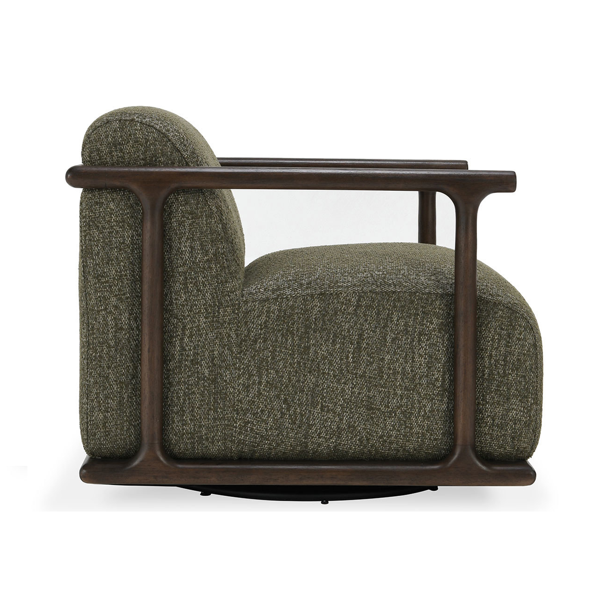 Kale Green 100% Polyester Accent Chair Lucia Swivel Chair Collection