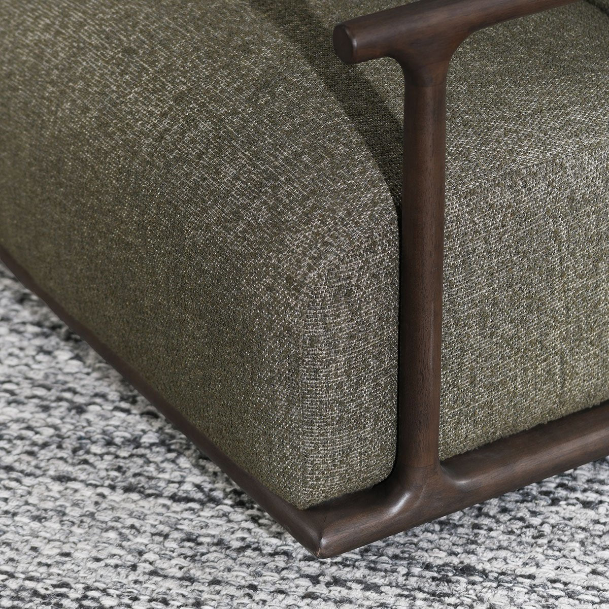 Kale Green 100% Polyester Accent Chair Lucia Swivel Chair Collection