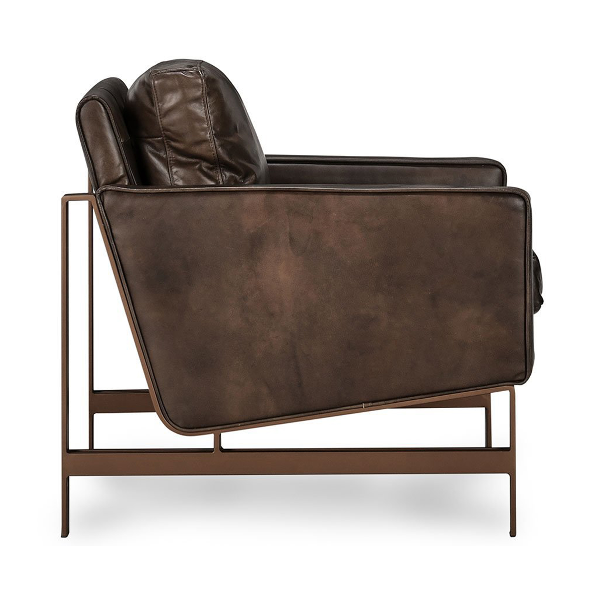 Truffle Brown Top Grain Leather Accent Chair Chazzie Accent Chair Collection