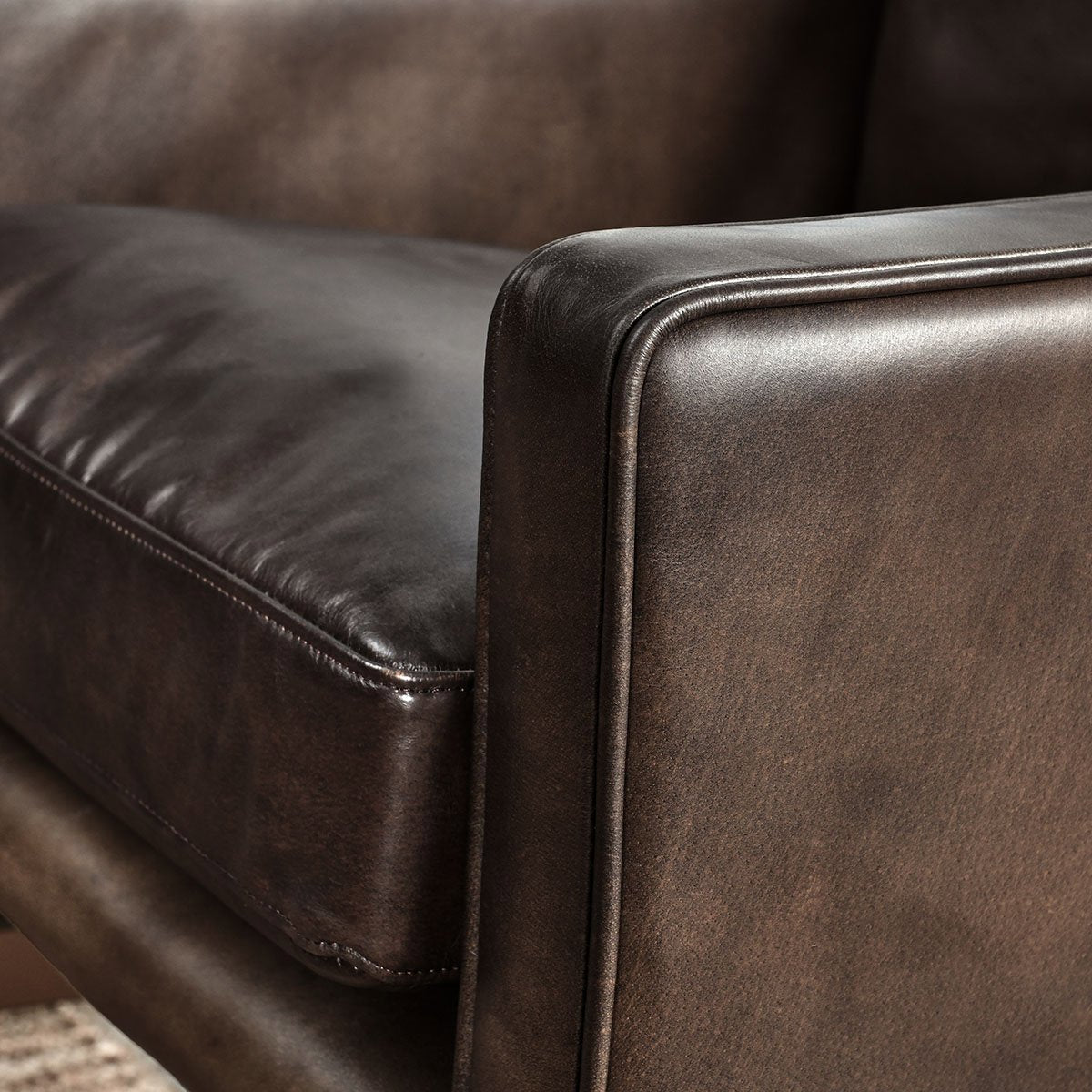 Truffle Brown Top Grain Leather Accent Chair Chazzie Accent Chair Collection