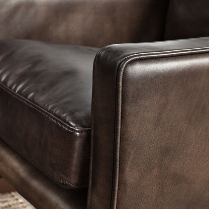 Truffle Brown Top Grain Leather Accent Chair Chazzie Accent Chair Collection