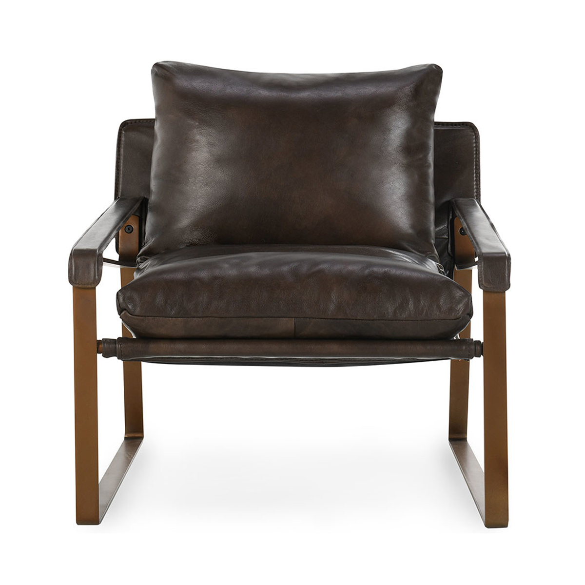 Truffle Brown Top Grain Leather Accent Chair Morgan Accent Chair Collection