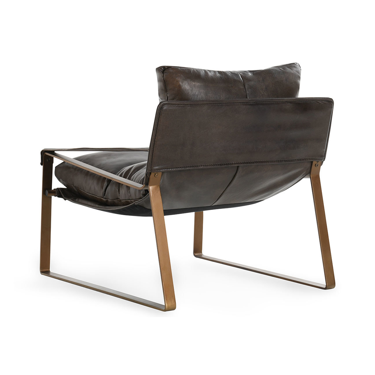 Truffle Brown Top Grain Leather Accent Chair Morgan Accent Chair Collection