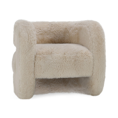 Beige 100% Polyester Accent Chair Teddy Accent Chair Collection