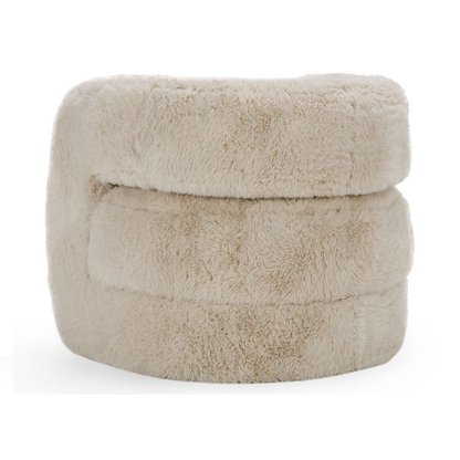 Beige 100% Polyester Accent Chair Teddy Accent Chair Collection