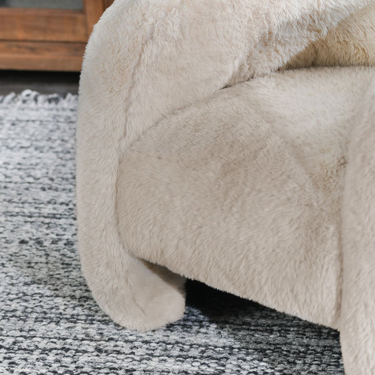 Beige 100% Polyester Accent Chair Teddy Accent Chair Collection