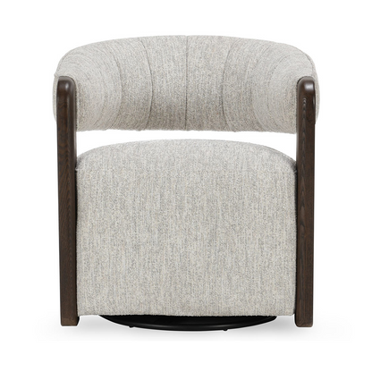 Glacier Gray 100% Polyester Accent Chair James Swivel Chair Collection