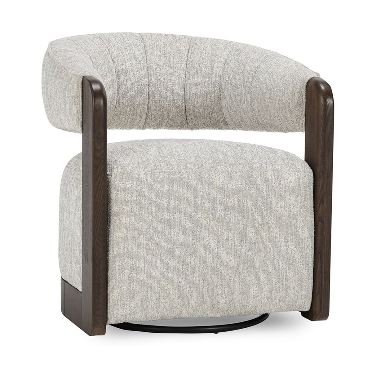 Glacier Gray 100% Polyester Accent Chair James Swivel Chair Collection