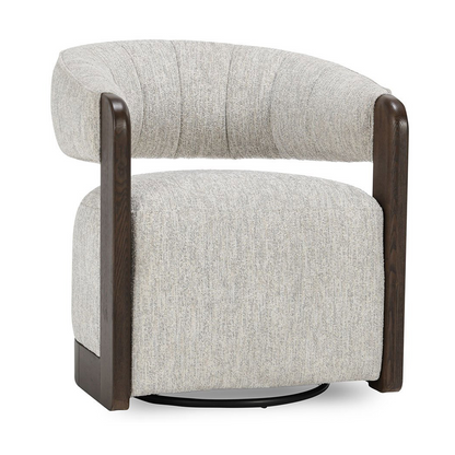 Glacier Gray 100% Polyester Accent Chair James Swivel Chair Collection